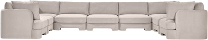 Hammond - Velvet Performance Fabric Upholstered 9 Piece Sectional