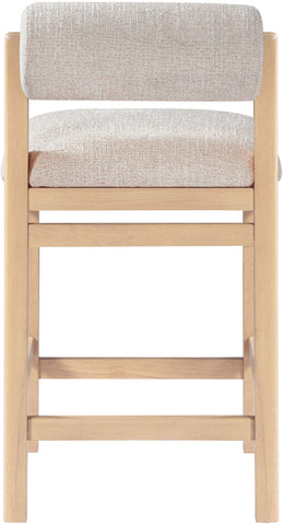 Roundhill - Fabric Counter Stool - Natural Frame
