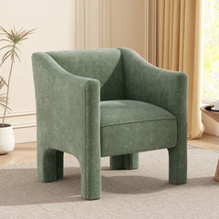 Barrel Accent Chair With Enclosed Arms