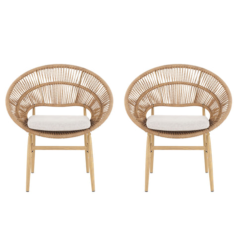 Cyril - Outdoor Papasan Style Dining Chair (Set of 2)