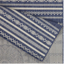 Sunshine - 5'3" X 7'3" Indoor, Outdoor Area Rug - Blue - Polypropylene
