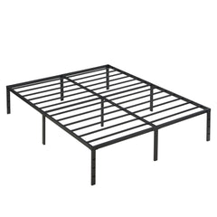 Heavy Duty Queen Size Bed Frame With Quiet Support - Black
