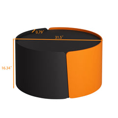 Modern Round Nesting Coffee Table With Extendable Sliding Top