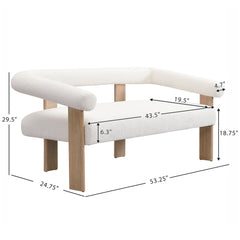 Modern Round Armrest Loveseat
