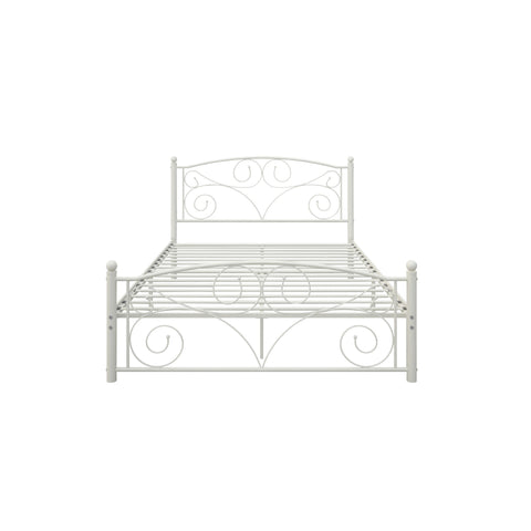 Unique Flower Sturdy System Metal Bed Frame With Headboard And Footboard