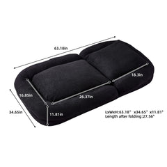 Contemporary Folding Sofa Chair With 5 Adjustable Positions For Gaming, Meditation, And Relaxation