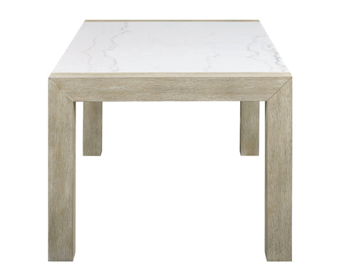 Hazel - Genuine Marble Dining Table - Wired White