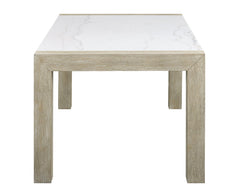 Hazel - Genuine Marble Dining Table - Wired White