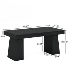 Executive Desk, Workstation With Double Trapezoid Base