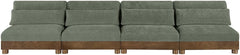 Turin - Chenille Fabric Upholstered Modular Sectional - Green