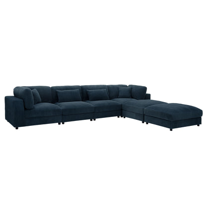 Upholstered Modular Sectional & Custom Configuration And Toss Pillows