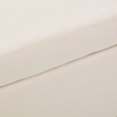 Upholstered Storage Ottoman With Nailhead Trim - Beige