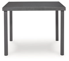 Rocky Creek - Square Dining Table With Umbrella Option - Gray
