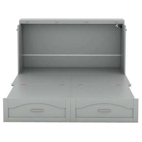 Murphy Wall Bed With Drawer And A Set Of Sockets & USB Ports, Pulley Structure Design