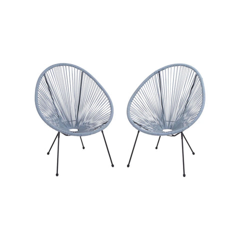 Modern Egg Shaped String Chairs (Set of 2)