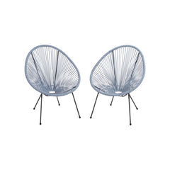 Modern Egg Shaped String Chairs (Set of 2)