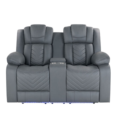 Raize - Power Living Room Set With Storage Console And Cup Holders
