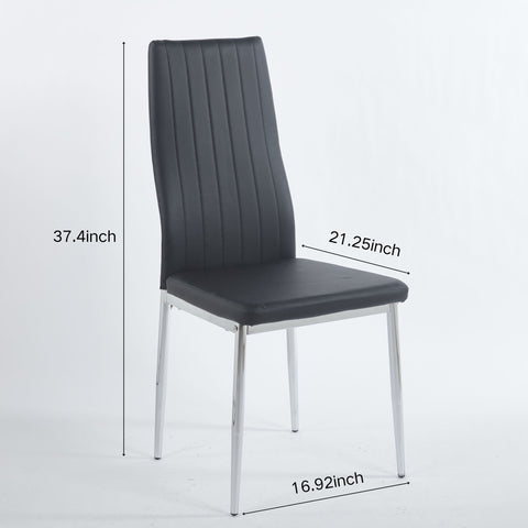 Chrome Leg Dining Chair (Set of 4)