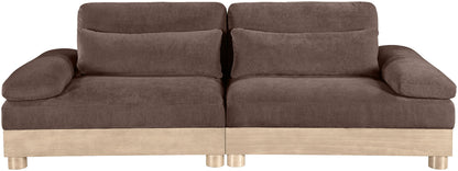 Turin - Chenille Fabric Upholstered Modular Sectional - Brown