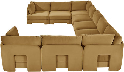 Hammond - Velvet Performance Fabric Upholstered 9 Piece Sectional