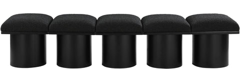 Pavilion - 5 Piece Modular Bench With Black Base