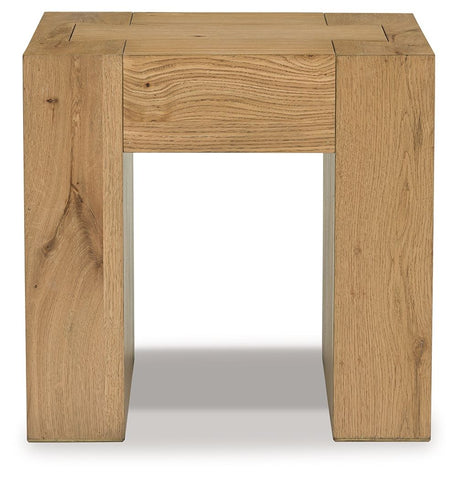 Bracken - Square End Table - Light Brown