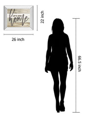 Let's Stay Home By Marla Rae - Mirror Framed Print Wall Art - Beige