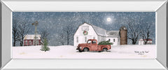 Winter On The Farm By Billy Jacobs - Mirrored Frame Wall Art - White