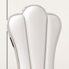 Modern ette Dining Chairs, Unique Backrest Design With Stripe Armless Chair (Set of 2)