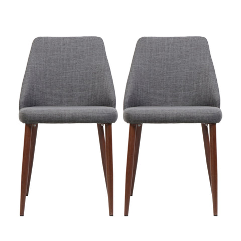 Modern Dining Chair With Iron Legs And Wood Finish