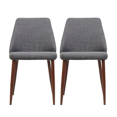 Modern Dining Chair With Iron Legs And Wood Finish