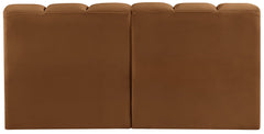 Arc - Velvet 2 Pieces Modular Sofa - Saddle