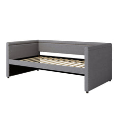 Modern Style Upholstered Daybed With Trundle For Guest Room, Small Bedroom