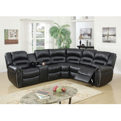 Reclining Sectional Sofa With Console