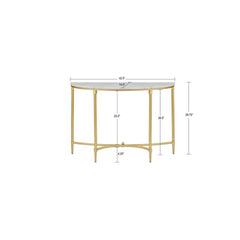 Bordeaux - Console Table - White / Gold