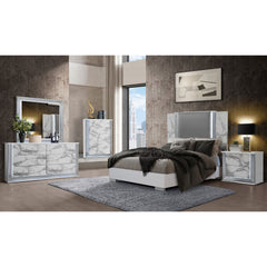 Moon - 5 Pieces Bedroom Set With LED Lighting