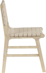 Entwine - Vegan Leather Upholstered Dining Chair - Painted Natural