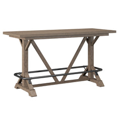 Bar Height Trestle Table - Brown