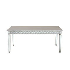 Varian - Dining Table (90"L) - Mirrored & Antique Platinum