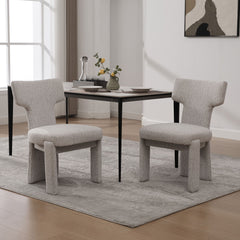 Armless Curved Back Accent Chairs (Set of 2)
