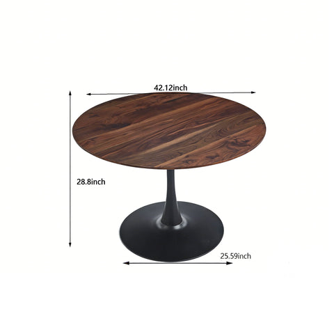 Mid-Century Tulip Dining Table With Round Top