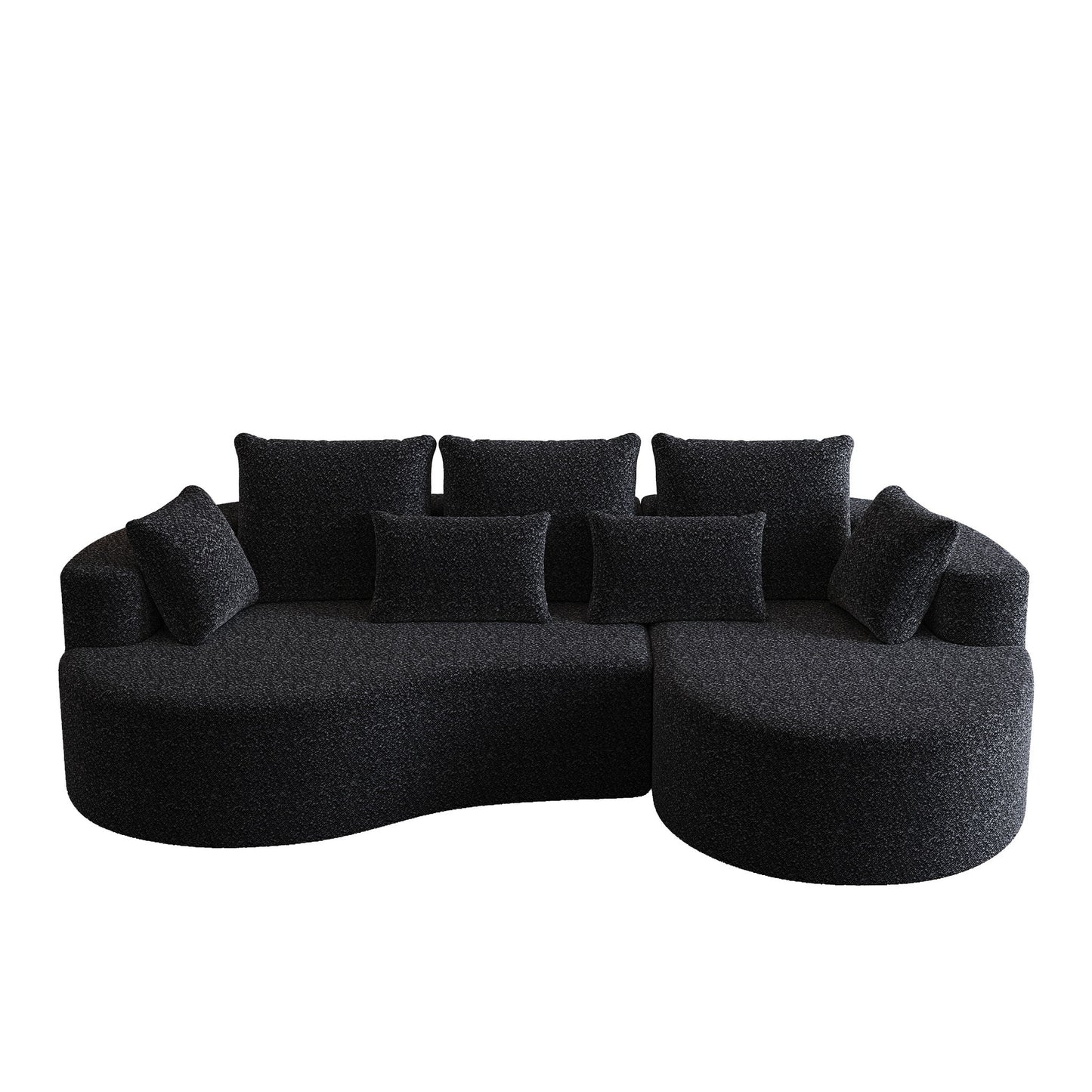 Curved Oversized Sectional Sofa With Extra Deep Seat