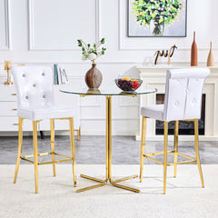 Bar Chairs With Crystal Clasp Design (Set of 2)