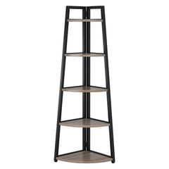 Tall 5 Tier Corner Bookshelf For Living Room