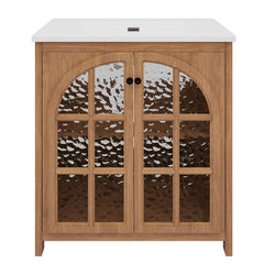 Vintage Farmhouse Bathroom Vanity With Ceramic Sink