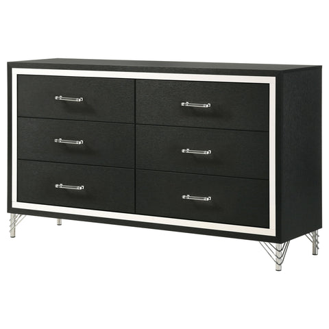 Malcolm - 6 Drawer Dresser Cabinet - Black