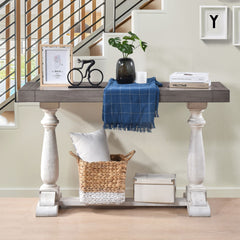 Farmhouse Retro Design Pedestal Sofa Tabe