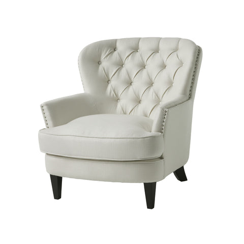 Accent Reading Chair For Living Room Bedroom - Ivory