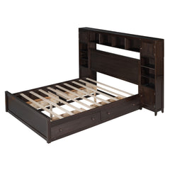 Bed With All In One Cabinet, Shelf And Sockets