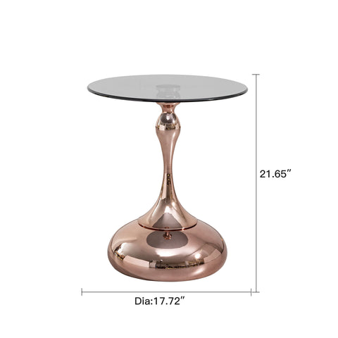 Modern Minimalist Coffee Table With Steel Legs And Tempered Glass Top